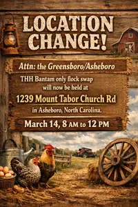 Information on the Happy Homestead Bantam Only Flock Swap