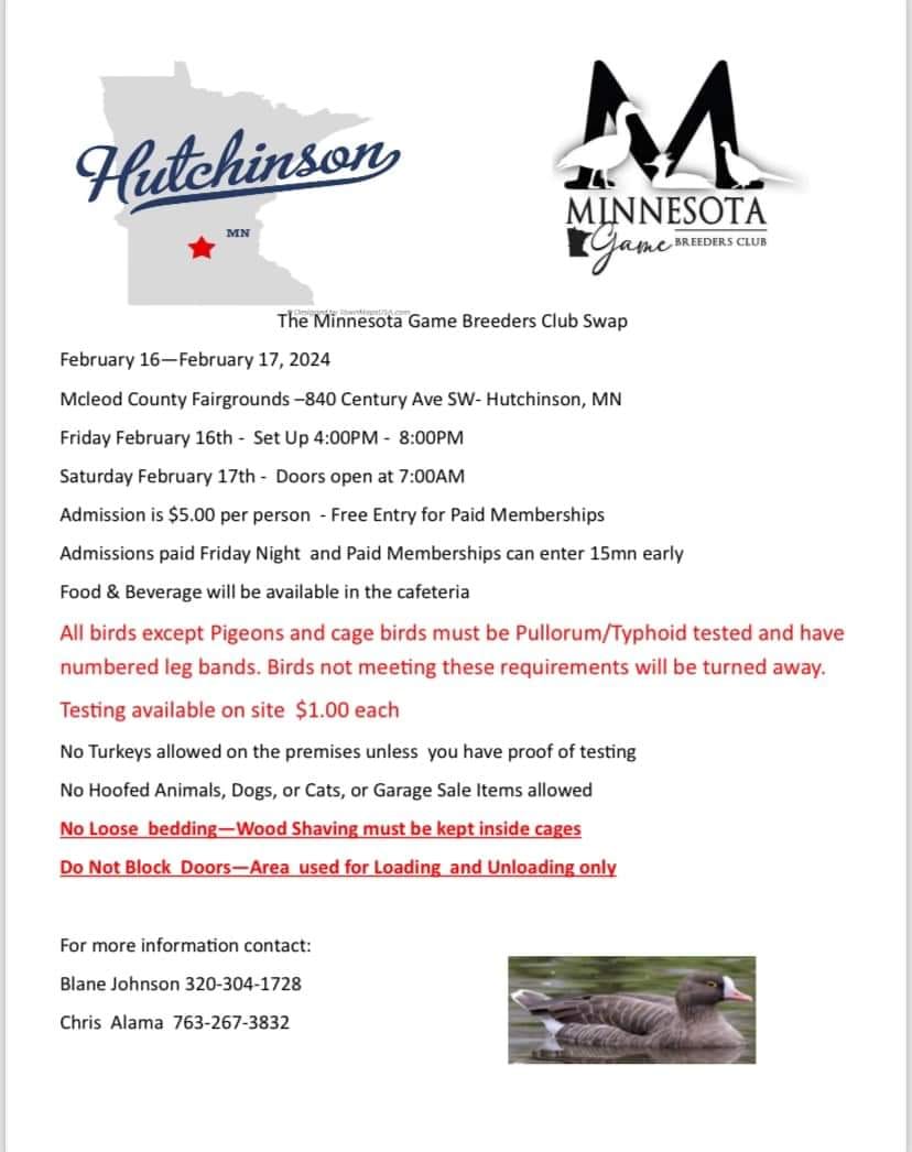 MN Game Breeder Flyer 2024 MN Game Breeder Flyer 2024