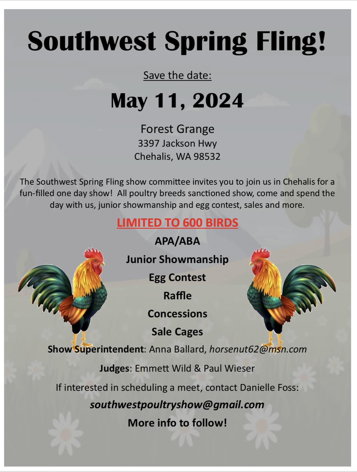 Southwest Spring Fling Flyer Southwest Spring Fling Flyer
