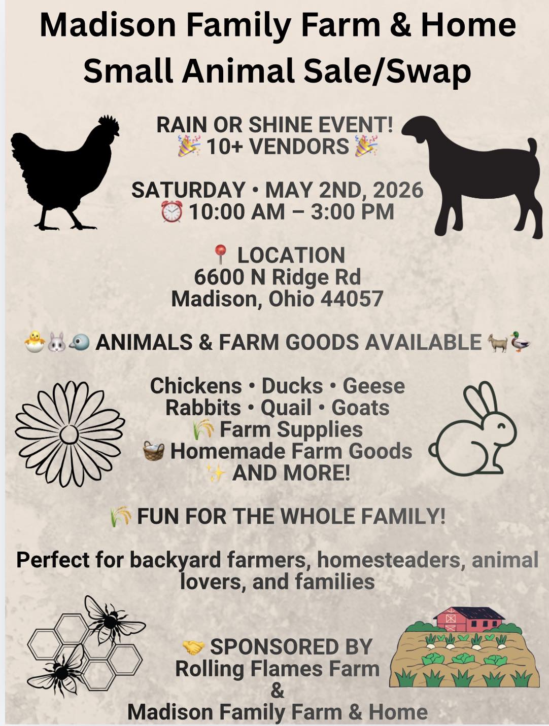 2026 Madison Ohio Family Farm Home Flyer