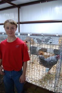 Andrew and 1 of his Dominiques